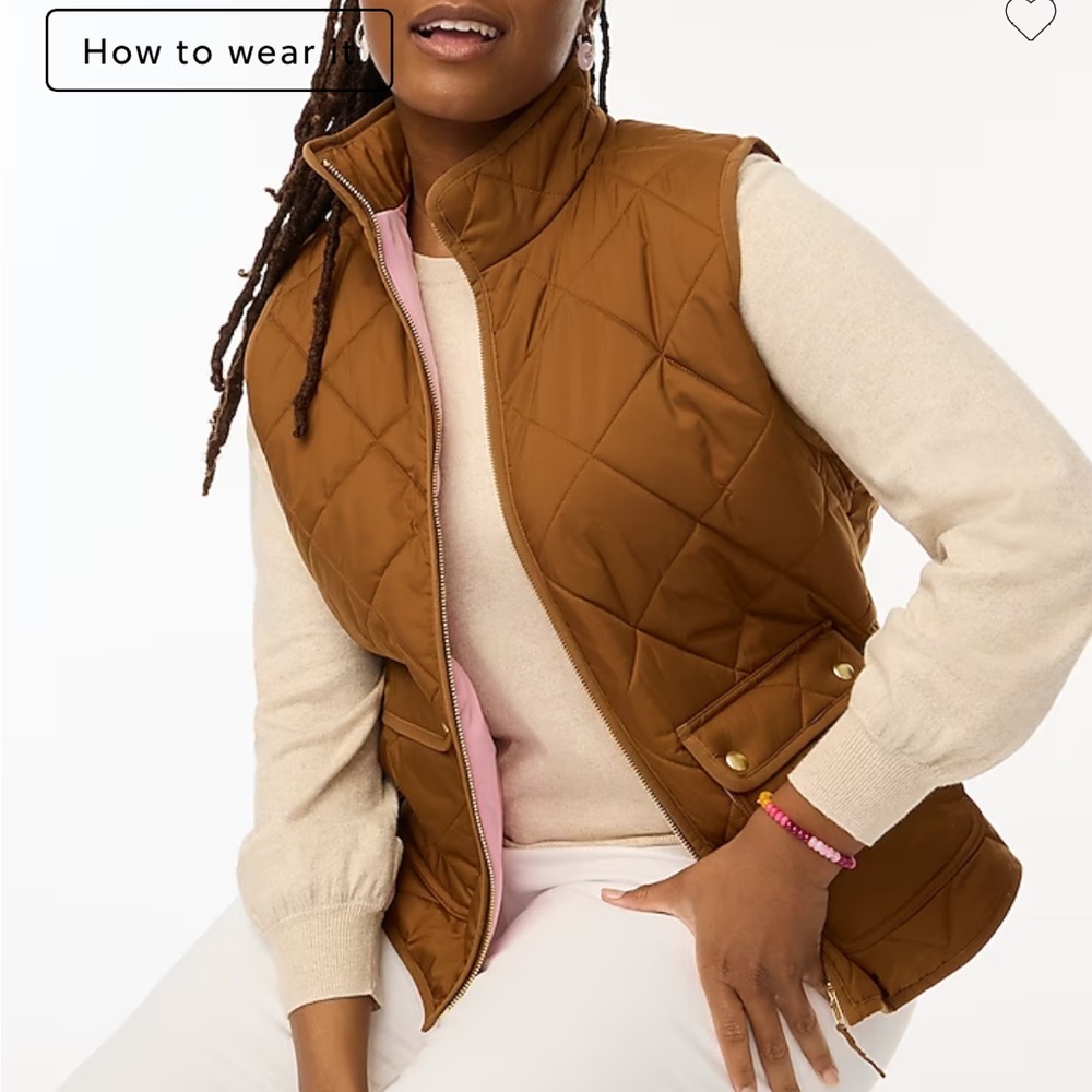 J. Crew Factory Puffer vest with snap pockets